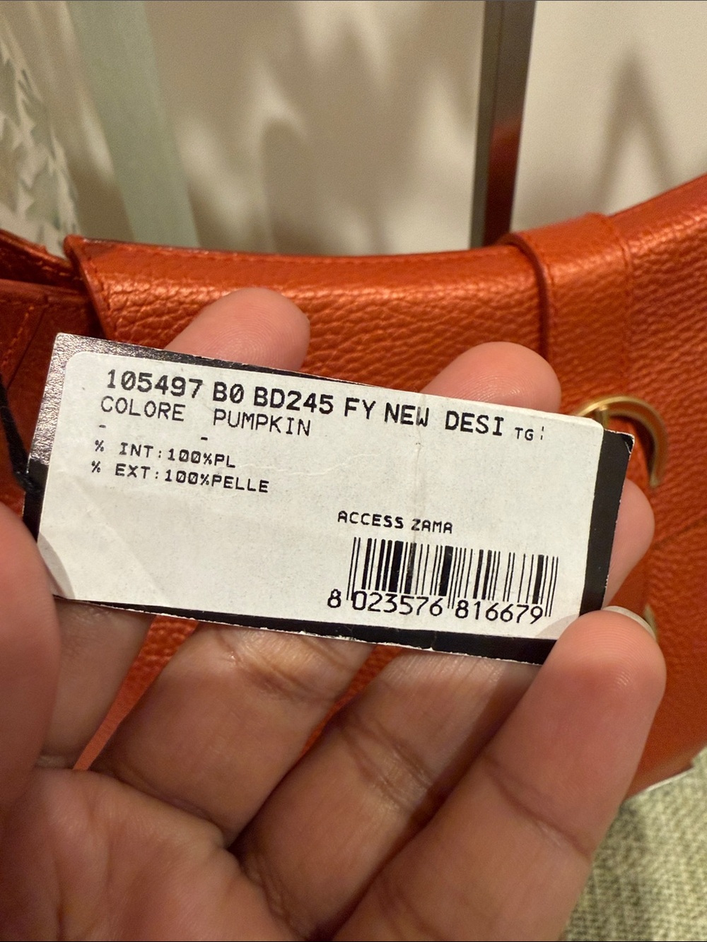 Furla Pebbled Leather Shoulder hobo Bag in Burnt Orange / bronze - Picture 2 of 13